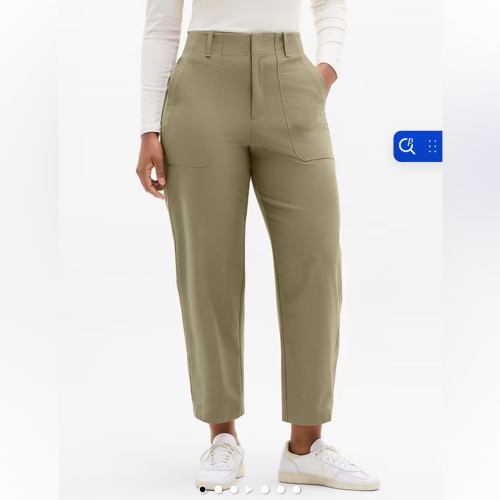 Athleta skyline high barrel pant in olive